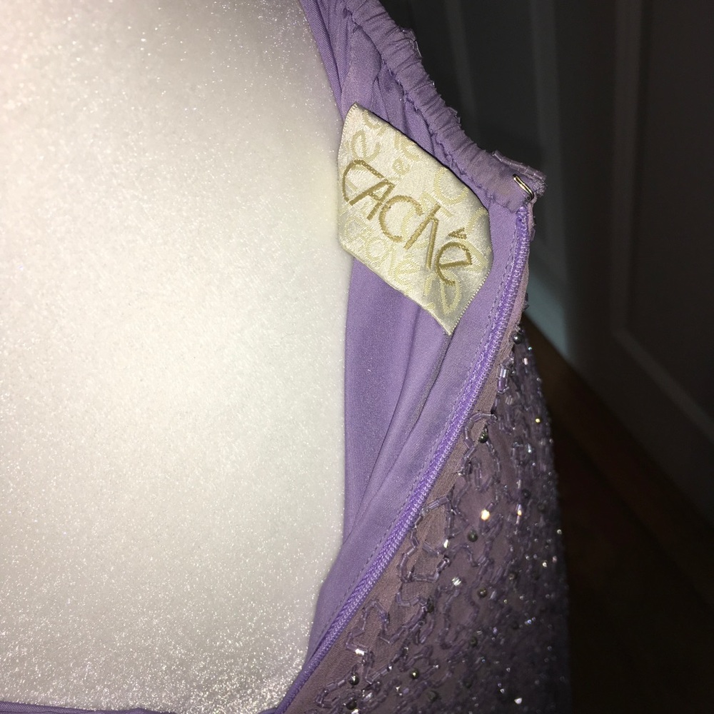 Cache Lavender One-Shoulder Wedding Dress - Picture 5 of 6
